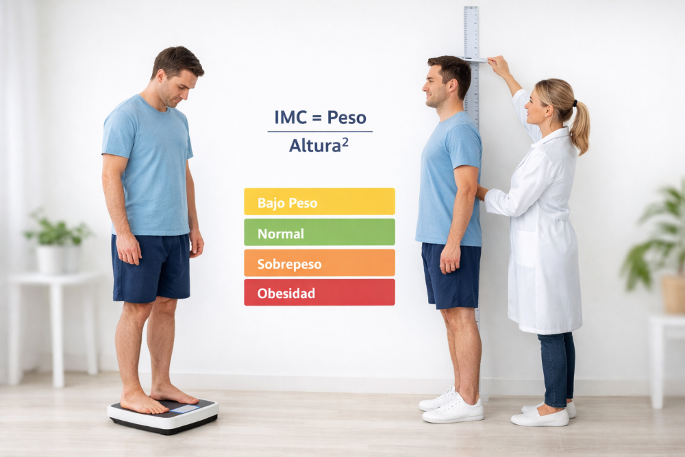 Calculadora de IMC online para calcular el índice de masa corporal según peso y altura