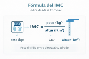 fórmula del imc peso dividido altura al cuadrado índice de masa corporal